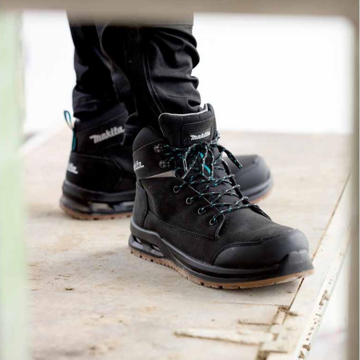 Makita MK401M Osaka Safety Leather Boots Black - Size 7