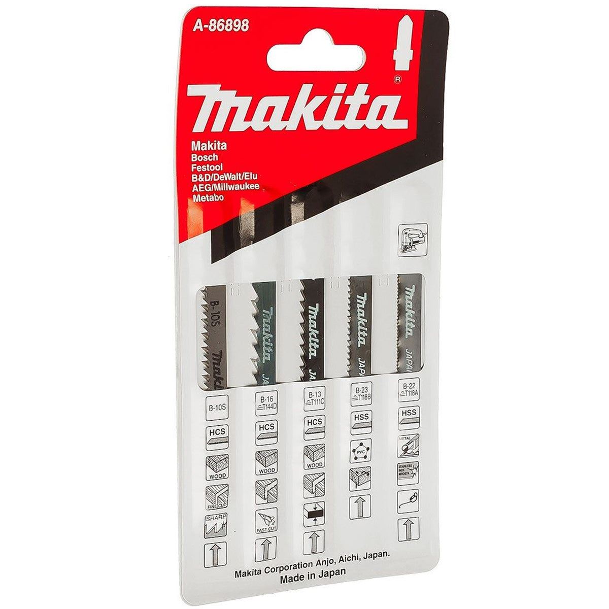 Makita A-86898 Jigsaw Blades Pack of 5
