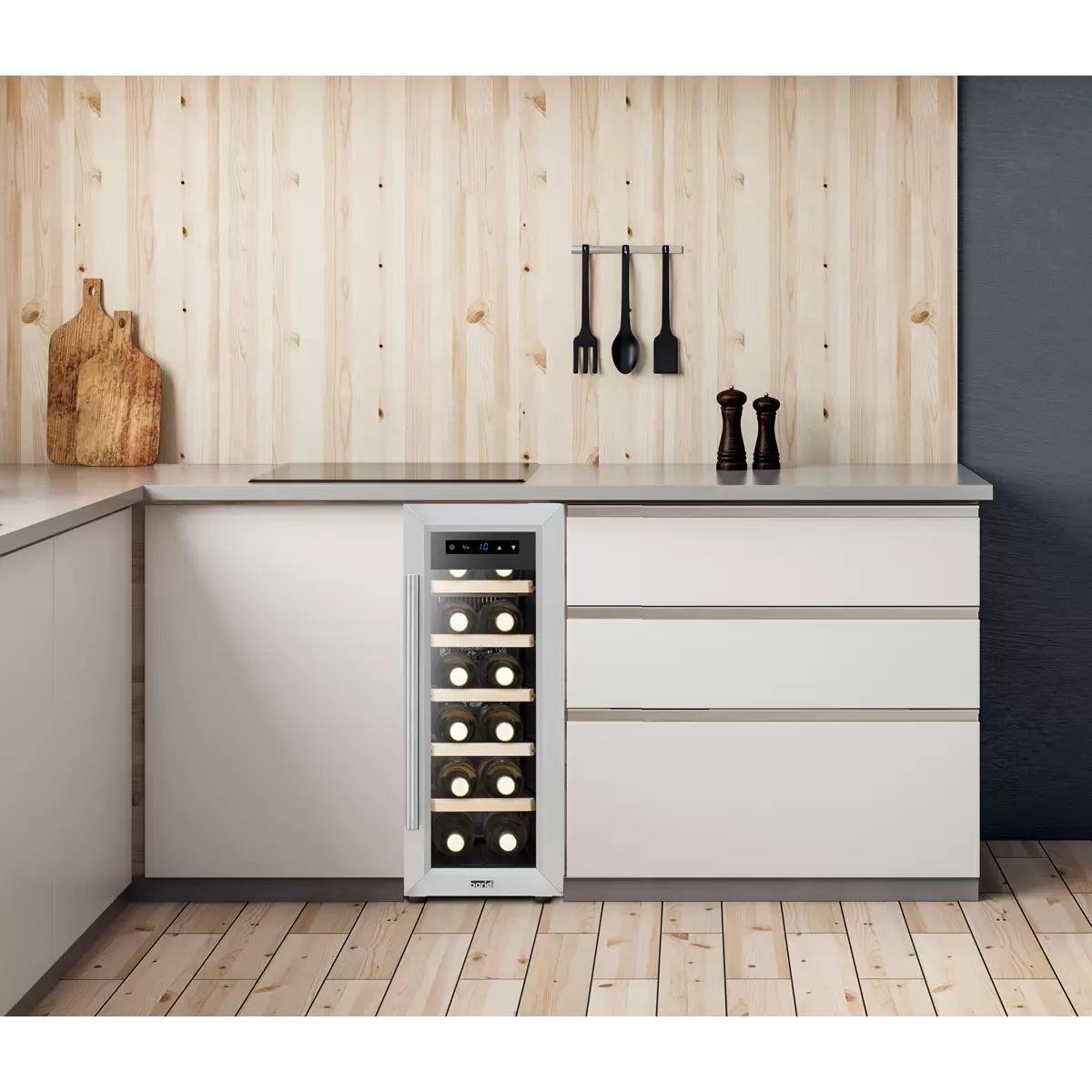 Sealey DH74 Baridi 12 Bottle Fridge & Cooler 38L Stainless Steel 230V/55W