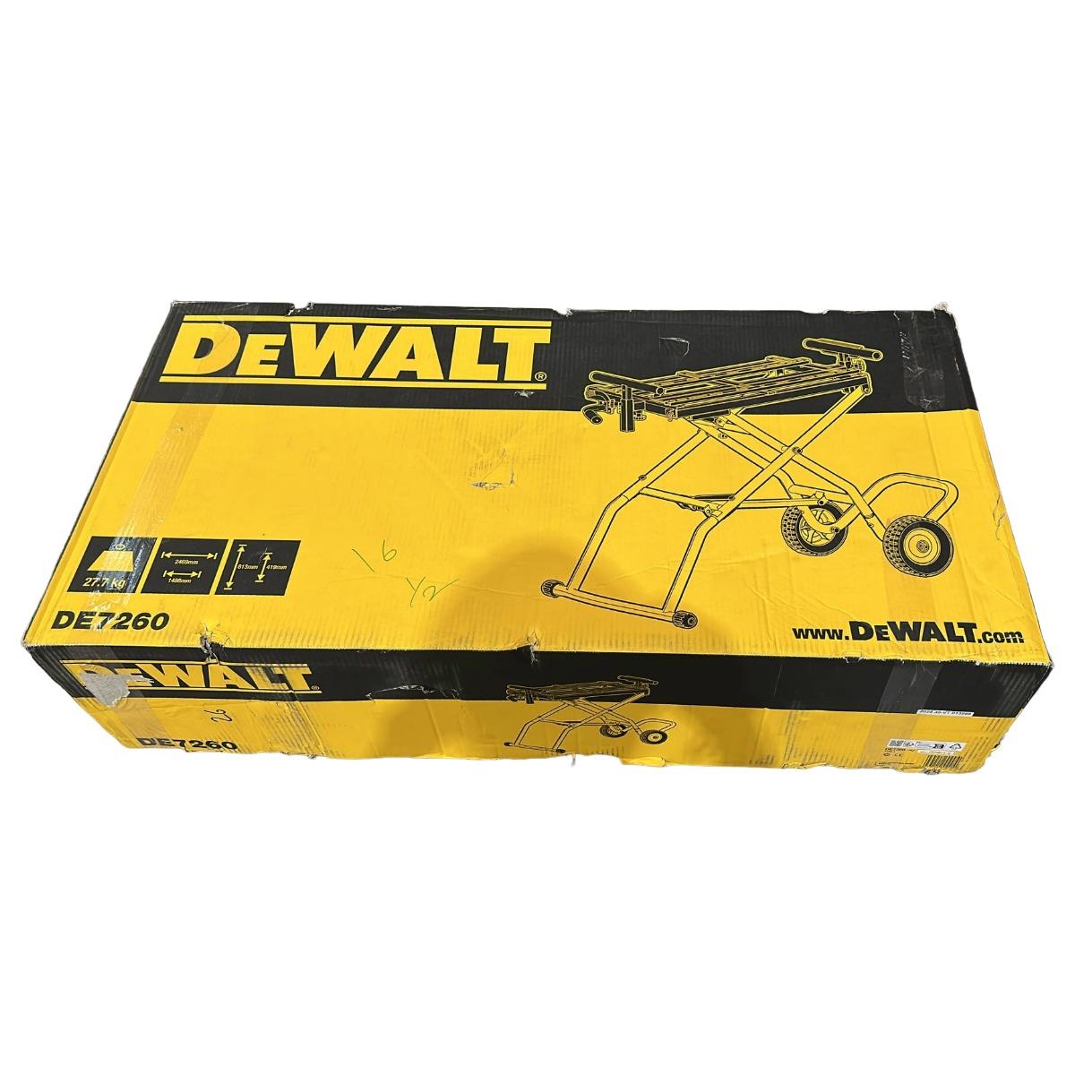 DeWalt DE7260 Mitre Saw Folding Rolling Stand - SPL Item Condition Box Opened Never Used