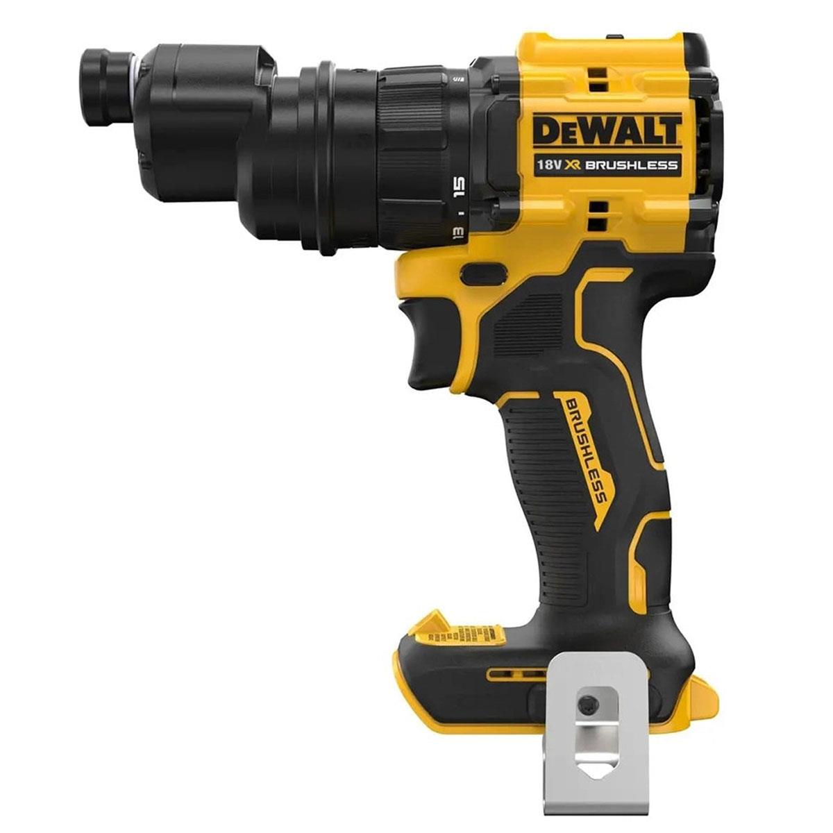 Dewalt DCD803NT-XJ 18V XR Brushless Multi-Head Drill Driver Body Only with Interchangeable Heads & Case