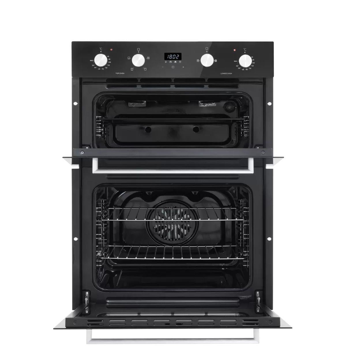 Sealey DH278 Baridi 72cm Built-Under Double Oven, 74L Capacity, Energy Rating A Black 240V