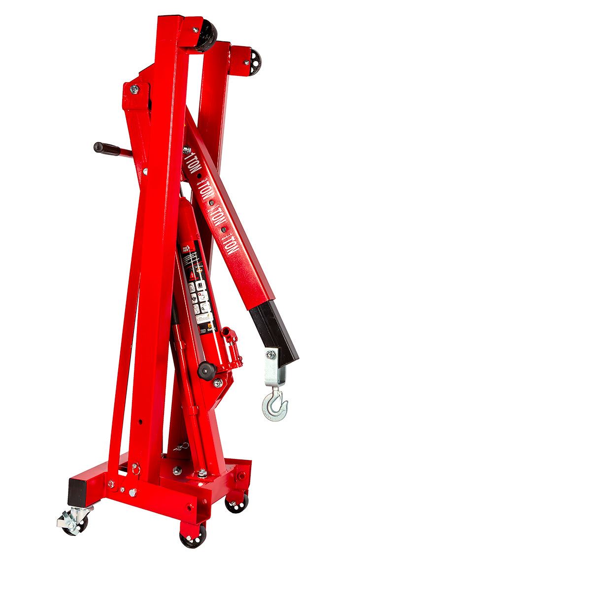 Big Red Torin 1-Ton Hydraulic Folding Engine Crane, Lifting Range 160-2040 mm