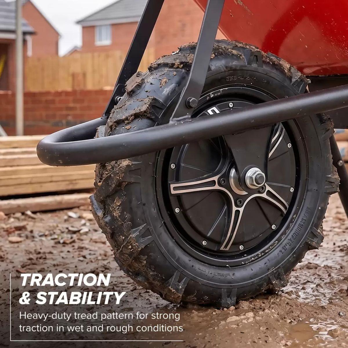 Sealey WBR150E Electric Wheelbarrow Weight Capacity 150kg & 75L Bucket Capacity 240V/500W