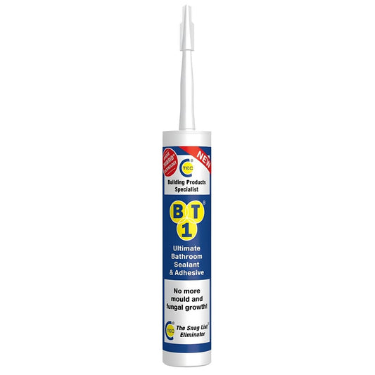 C-TEC BT1 290ml Ultimate Bathroom Sealant & Adhesive BT1535101 - White
