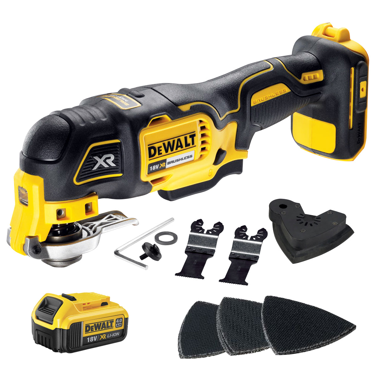 Dewalt DCS355N 18V Brushless Oscillating Multi-Tool With 4.0Ah Battery