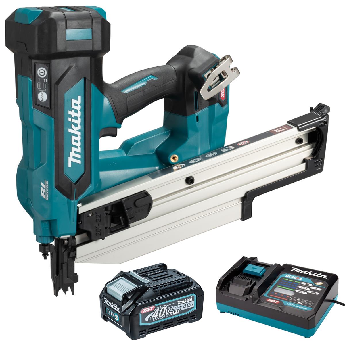 Makita BN002GZ 40V Max XGT Brushless Framing Nailer with 1 x 4.0Ah Battery & Charger