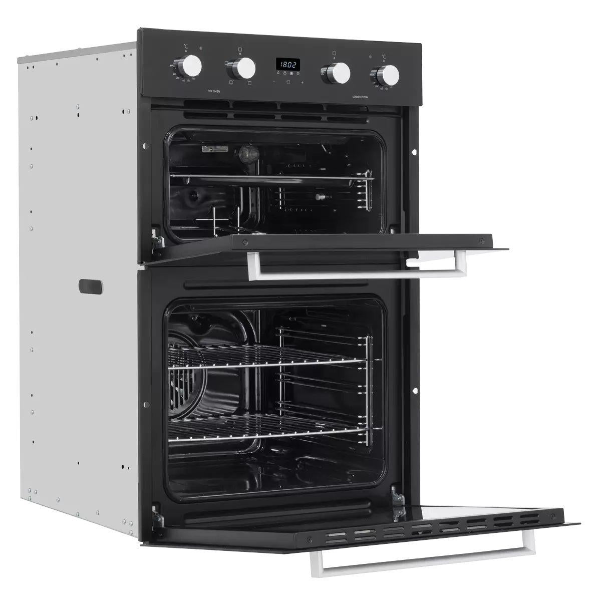 Sealey DH279 Baridi 90cm Built-In Double Oven, 88L Capacity, Energy Rating A Black 240V