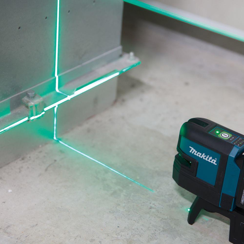 Makita SK106GDZ 12Vmax CXT Point and Cross Line Laser 35m - Green
