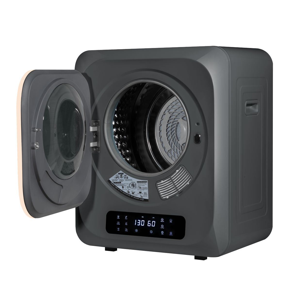 Sealey DH229 Baridi Tabletop Tumble Dryer with Digital Controls 2.5kg Capacity Black