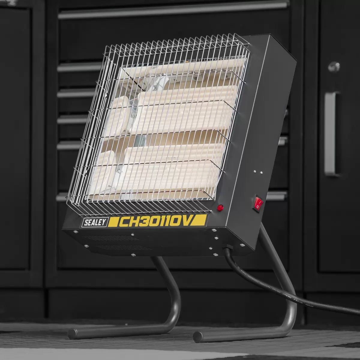 Sealey CH30110V 1.2/2.4kW Ceramic Heater Portable, Efficient Heating for Home & Office Use 110V