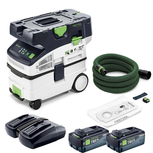 Festool CTLC MIDI I-Basic 36V Cordless Mobile Dust Extractor 577066 with 2 x 8.0Ah Battery & Charger