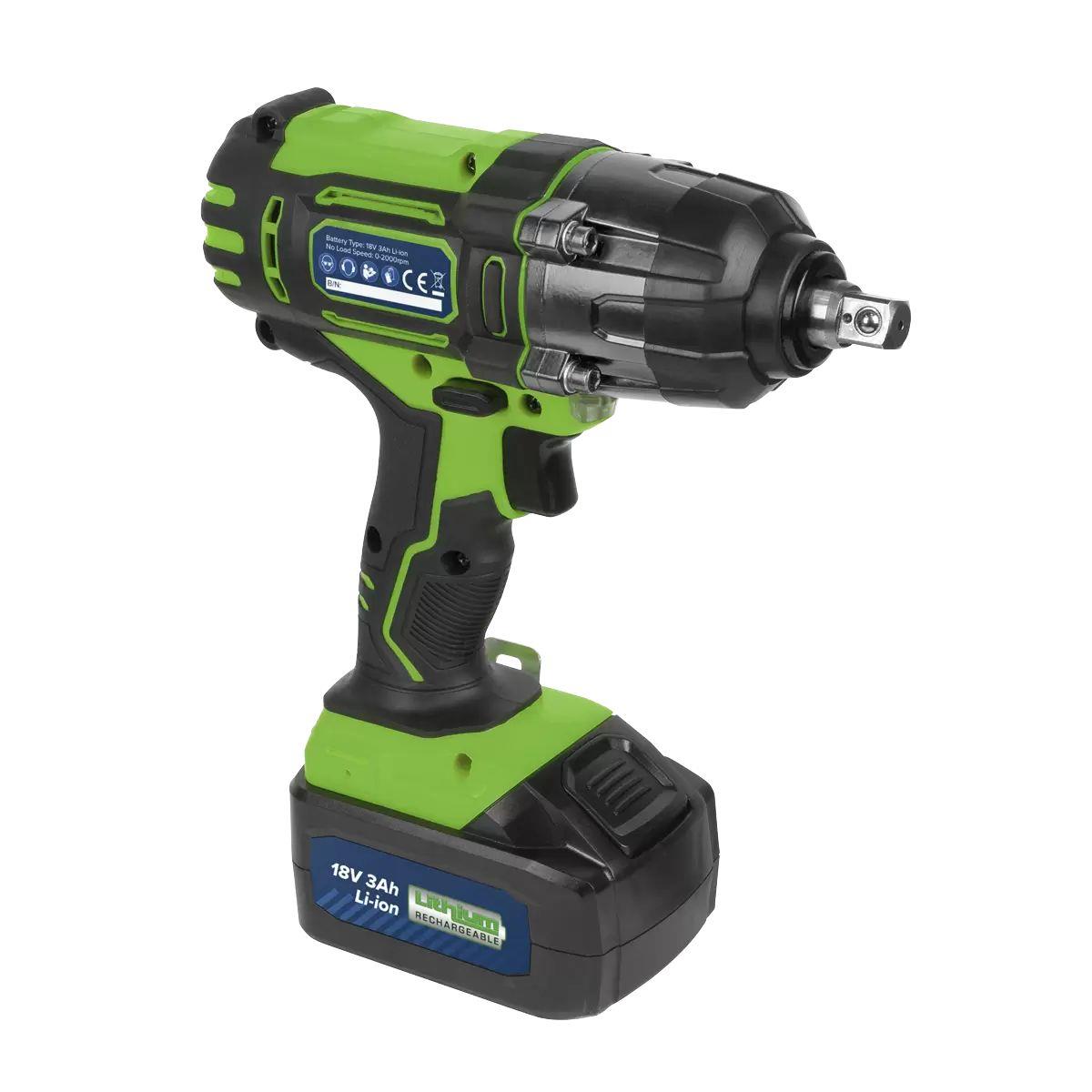 Sealey 2001LEHVCOMBO Trolley Jack & Cordless Impact Wrench Combo Green