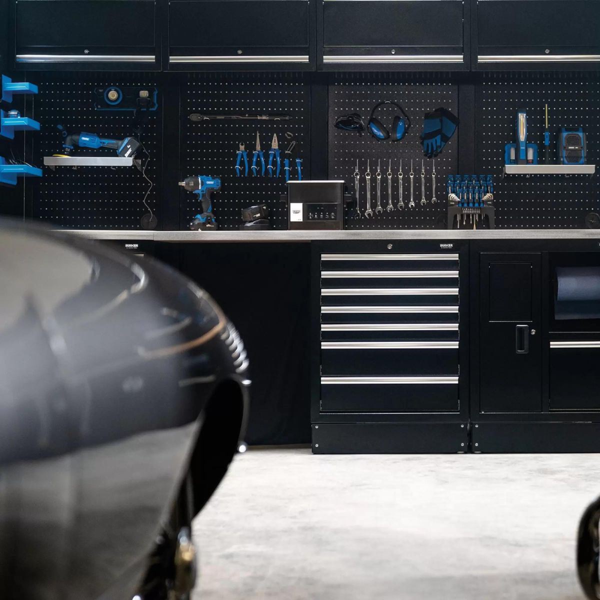 Draper MS400COMBO/25C BUNKER Modular Storage Combo with Sink and Stainless Steel Worktop 25 Piece 04391