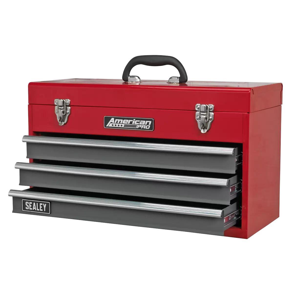 Sealey AP9243BB Tool Chest 3 Drawer Portable with Ball-Bearing Slides