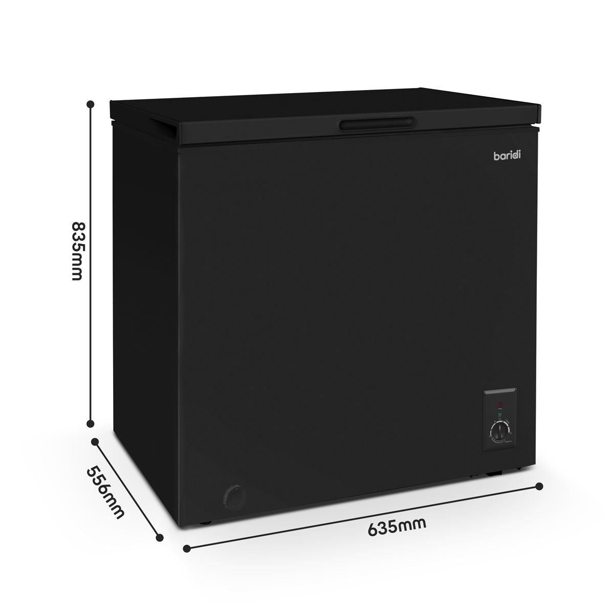 Sealey DH152 Baridi Freestanding Chest Freezer 142L Capacity Black