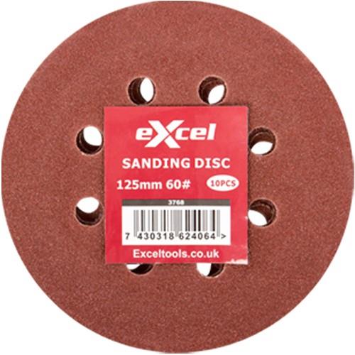 Excel Sanding Disc 125mm 60G Pack of 10