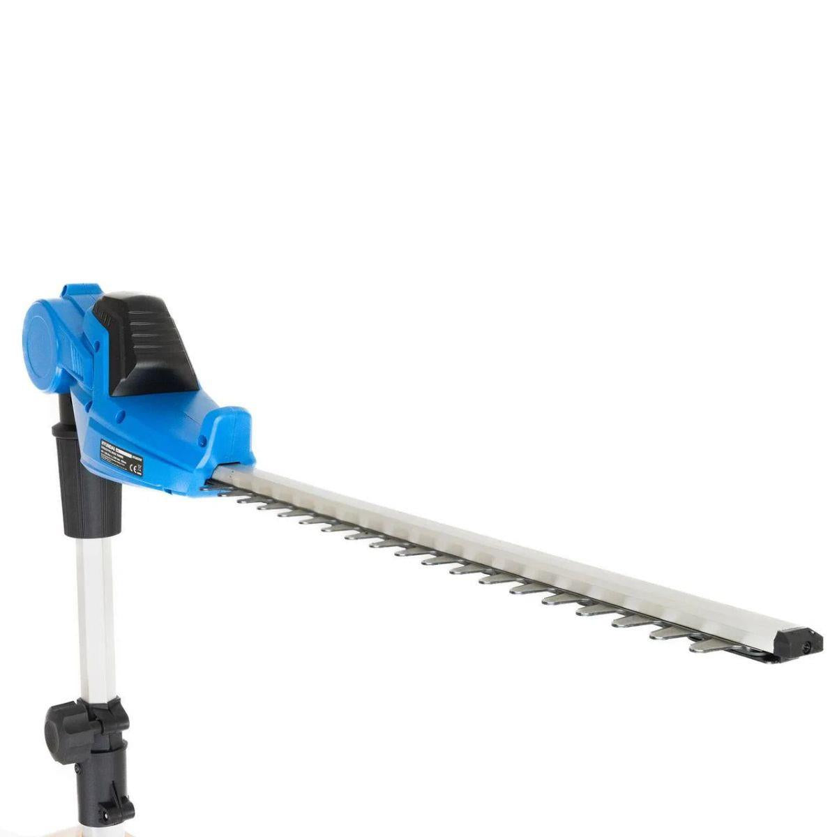 Hyundai HY20CPHT 20V 450mm Cordless Long Reach Pole Hedge Trimmer, 2.6m Long Reach with 2.0Ah li-ion Battery & Charger