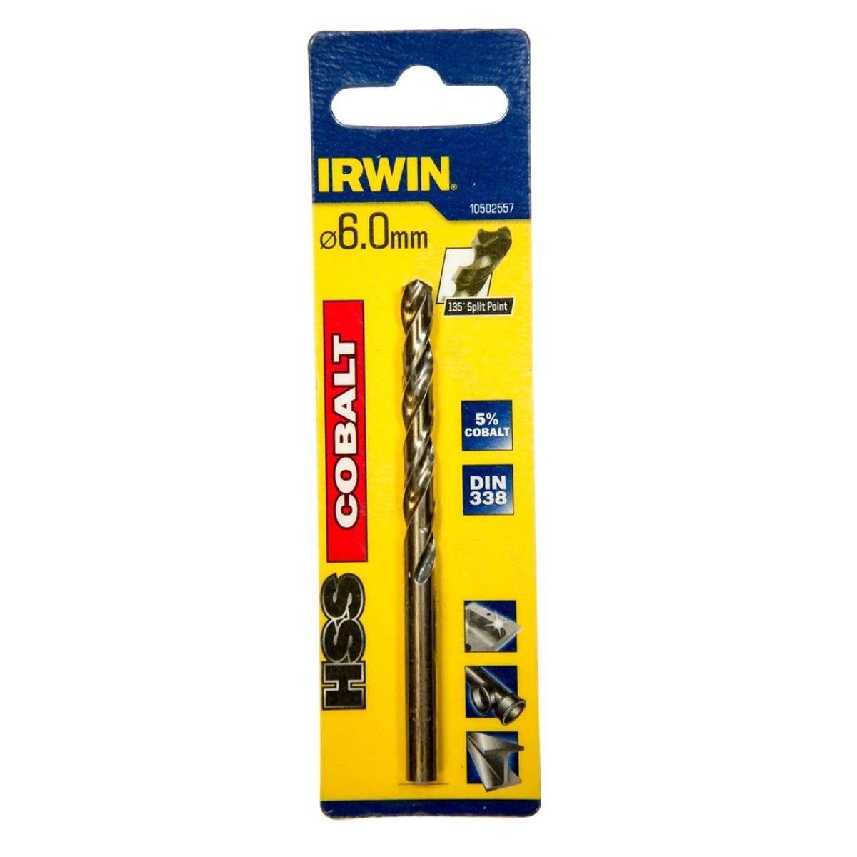 Irwin 10502557 HSS Cobalt Drill Bit 6mm
