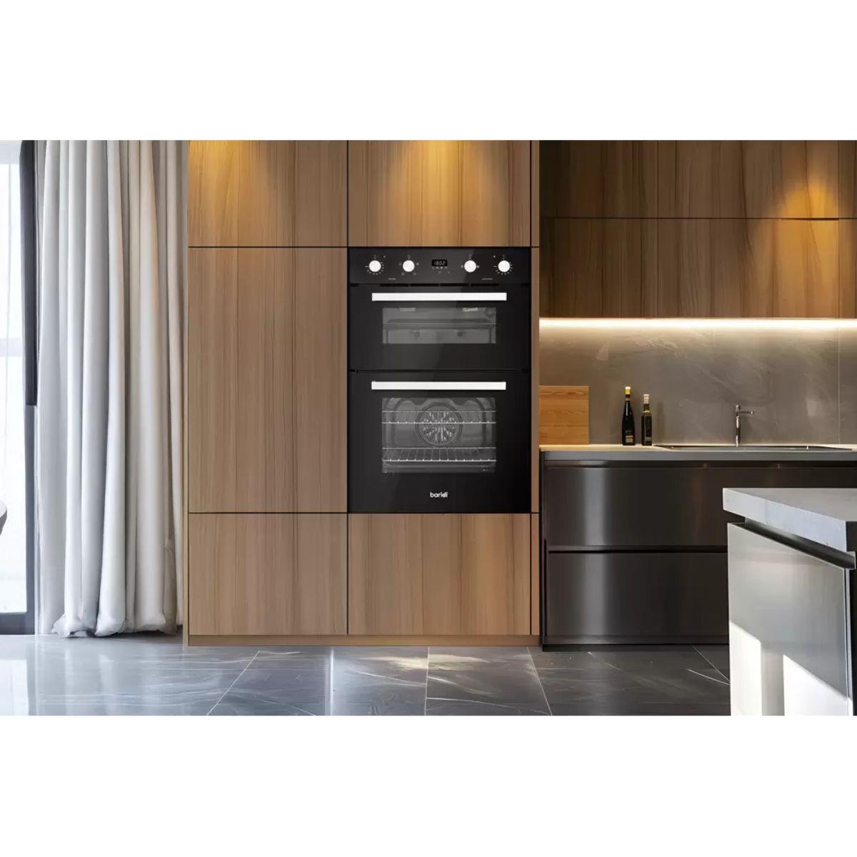 Sealey DH279 Baridi 90cm Built-In Double Oven, 88L Capacity, Energy Rating A Black 240V