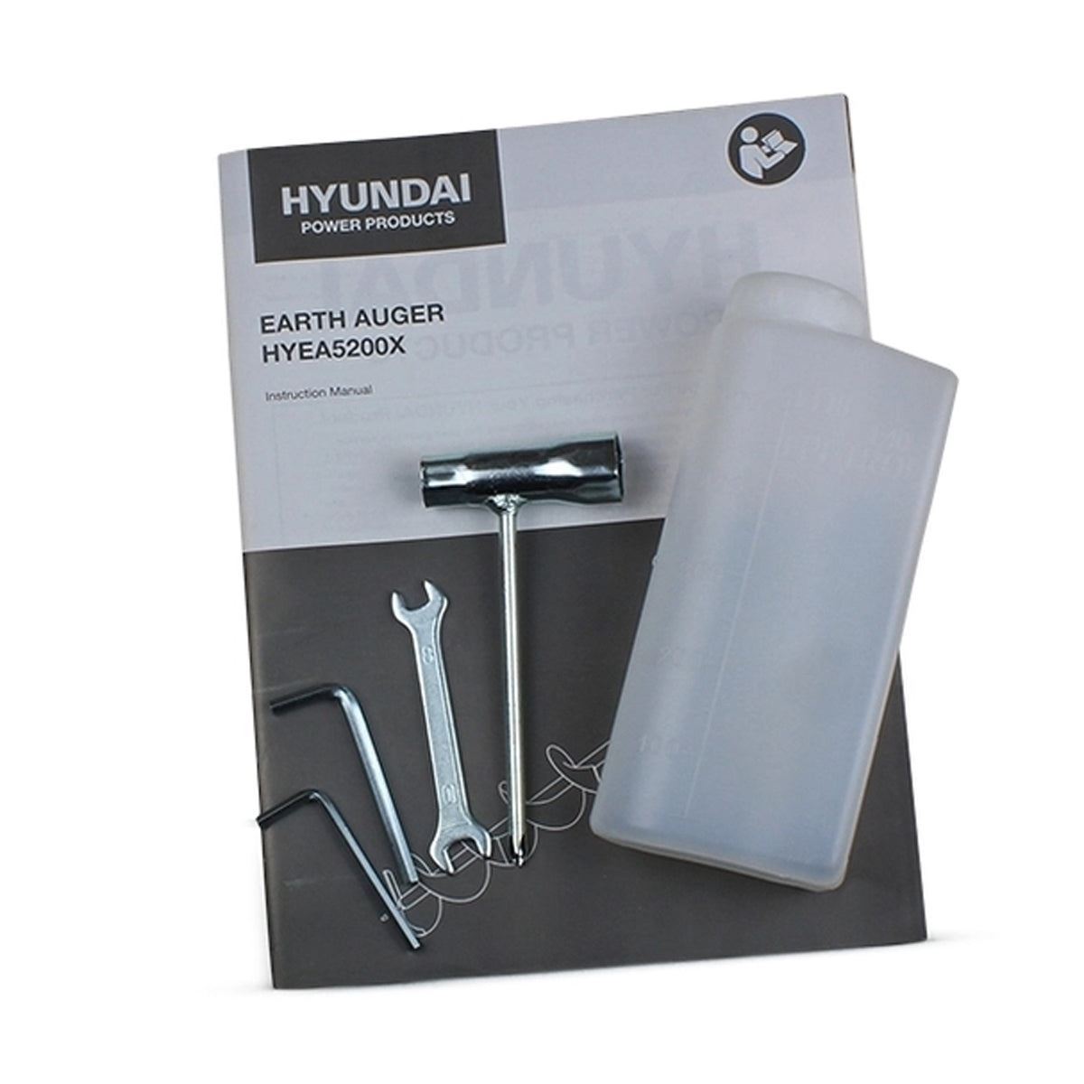 Hyundai HYEA5200X 52cc Petrol Earth Auger, Post Hole Borer and Ground Drill 100, 150 & 200mm