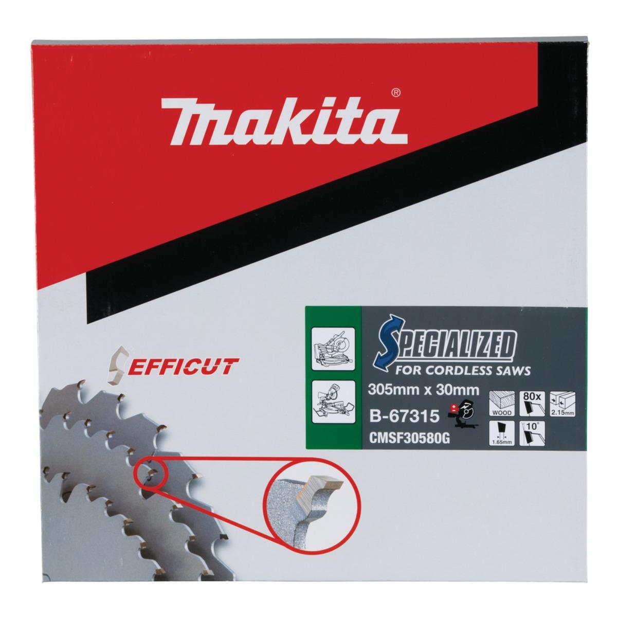 Makita B-67315 Efficut TCT Mitre Saw Blade 305mm x 30mm x 80T