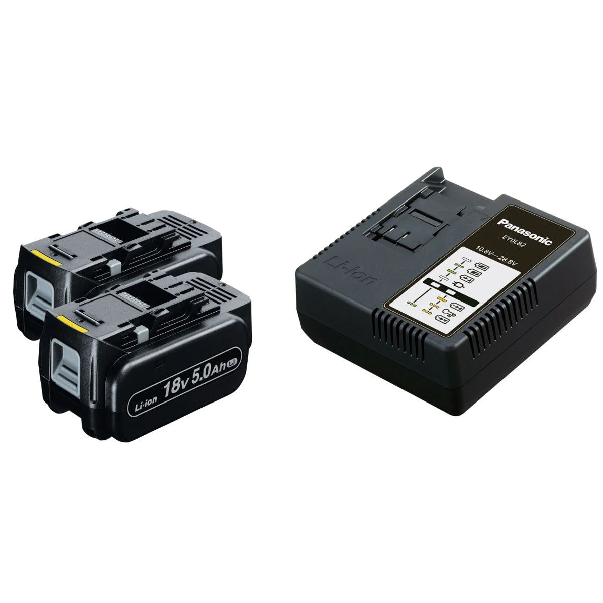 Panasonic PAN46A2LJ EY46A2LJ2G 18V Grinder 125mm 2 x 5.0Ah Li-Ion Batteries & Charger With Case