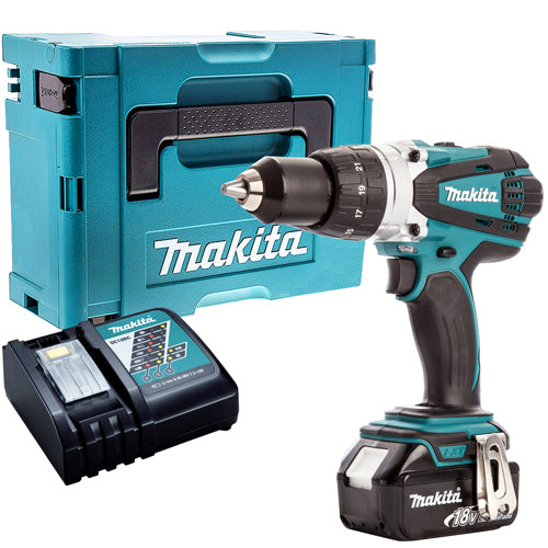 Makita DHP458Z 18V Combi Drill with 1 x 5.0Ah Battery & Charger in Case