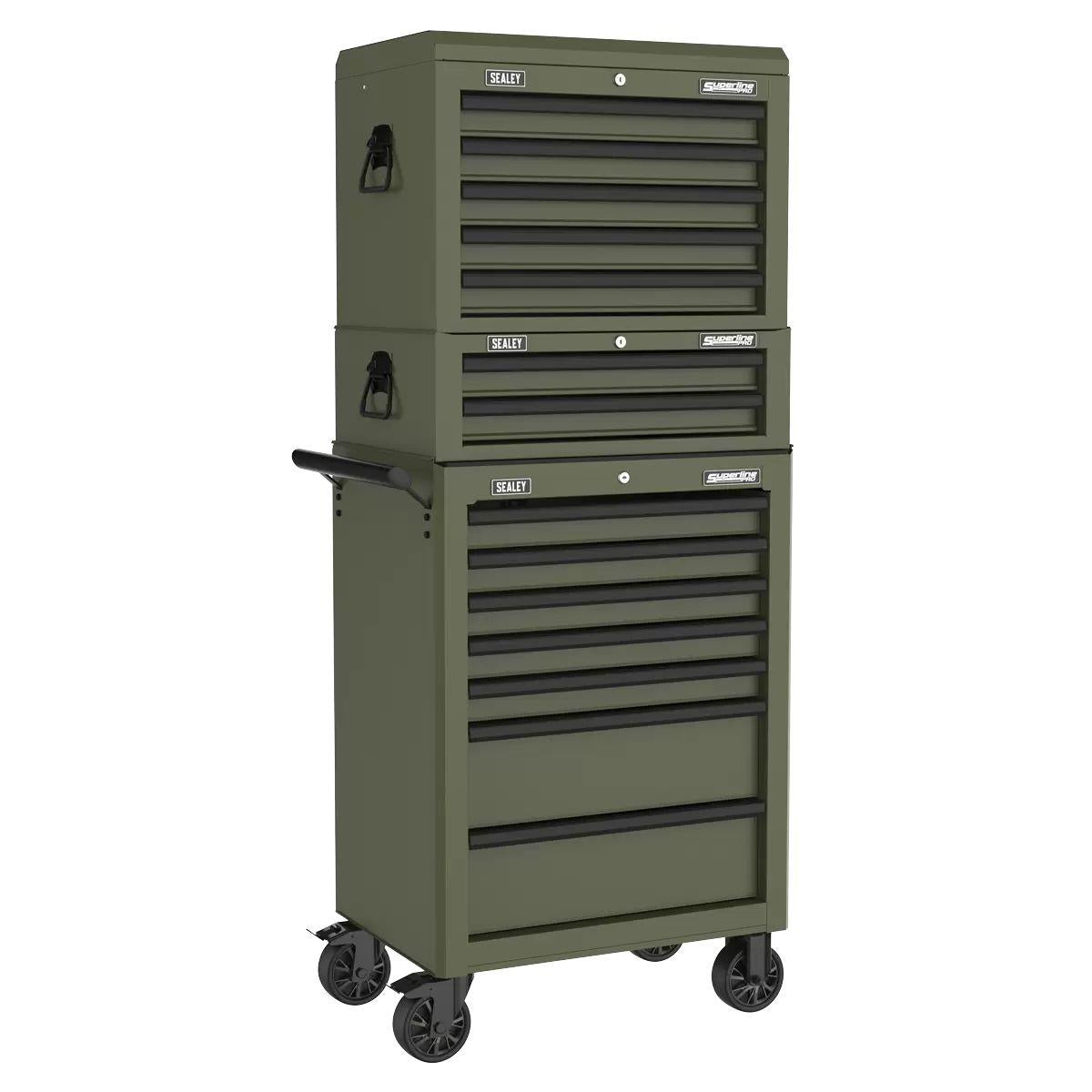 Sealey AP26029TK Superline PRO Mid-Box Tool Chest 2 Drawer Khaki