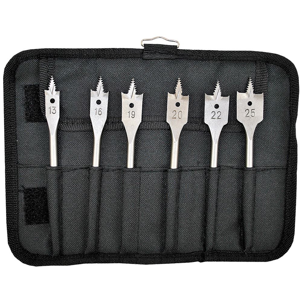 Bosch Self Cut Flat Wood Drill Bit Wrap Set Of 6 Piece - 2608587793