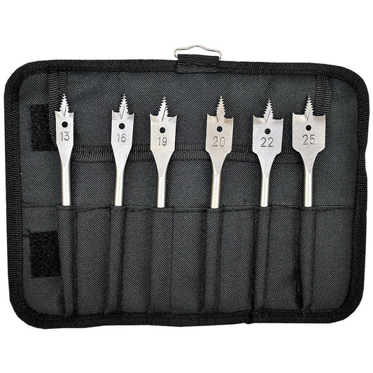 Bosch Self Cut Flat Wood Drill Bit Wrap Set Of 6 Piece - 2608587793