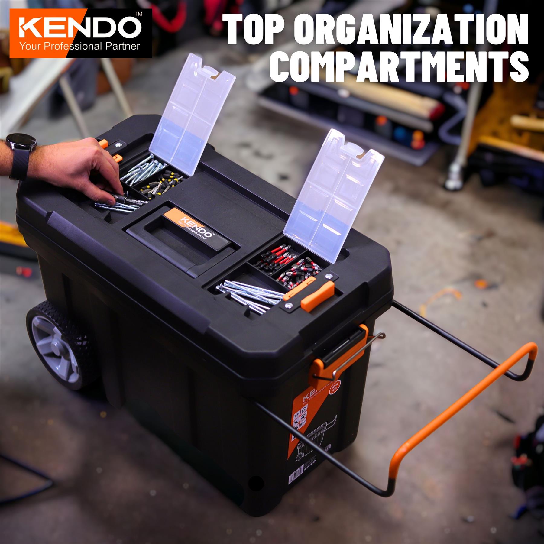 Kendo Mobile Tool Box with 2 Organizers