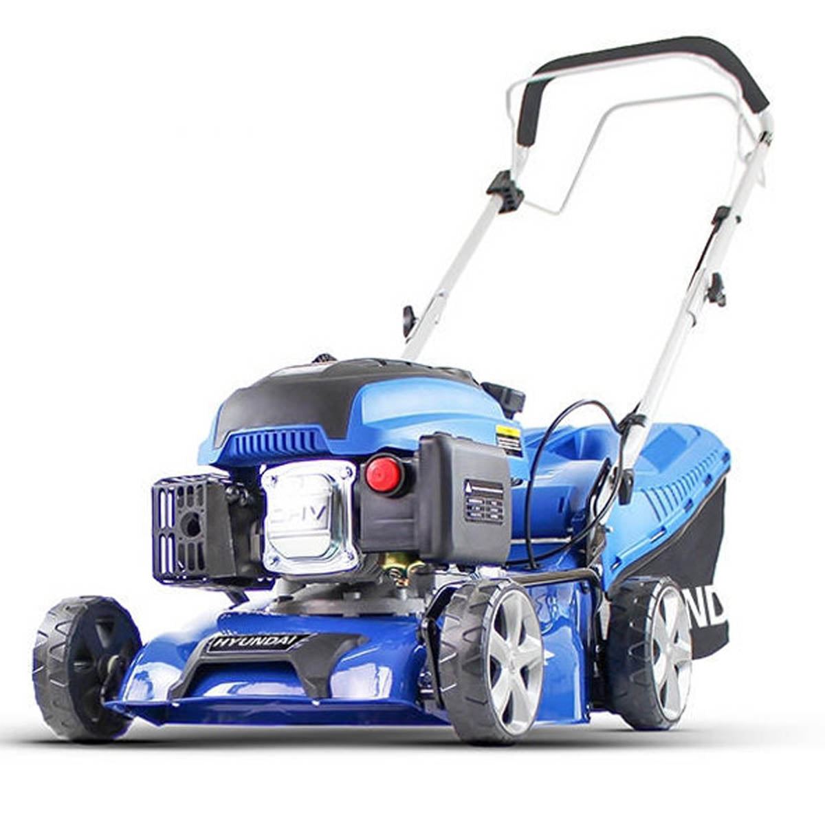 Hyundai HYM430SP 43cm Self-Propelled Petrol Lawnmower 139cc Engine, 25-75mm Cut & Rear Discharge