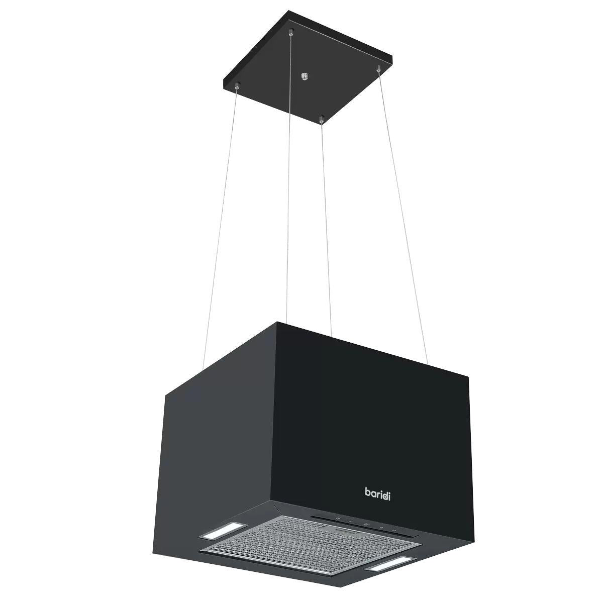 Sealey DH109 Baridi Square Island Cooker Hood 40cm Black 240V