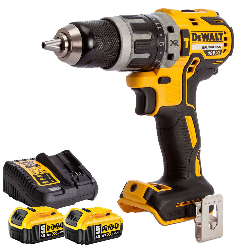 Dewalt DCD796N 18v Brushless 2 Speed Combi Drill With 2 x 5.0Ah Batteries & Charger
