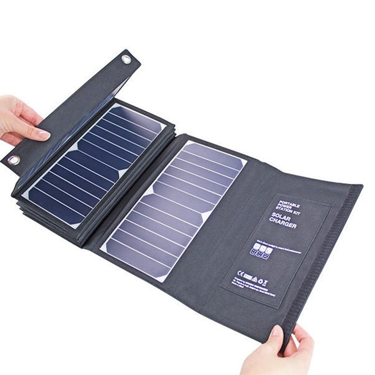 Hyundai H60 Portable & Foldable 60W Solar Charger USB & DC Connectivity for Outdoor Power Supply