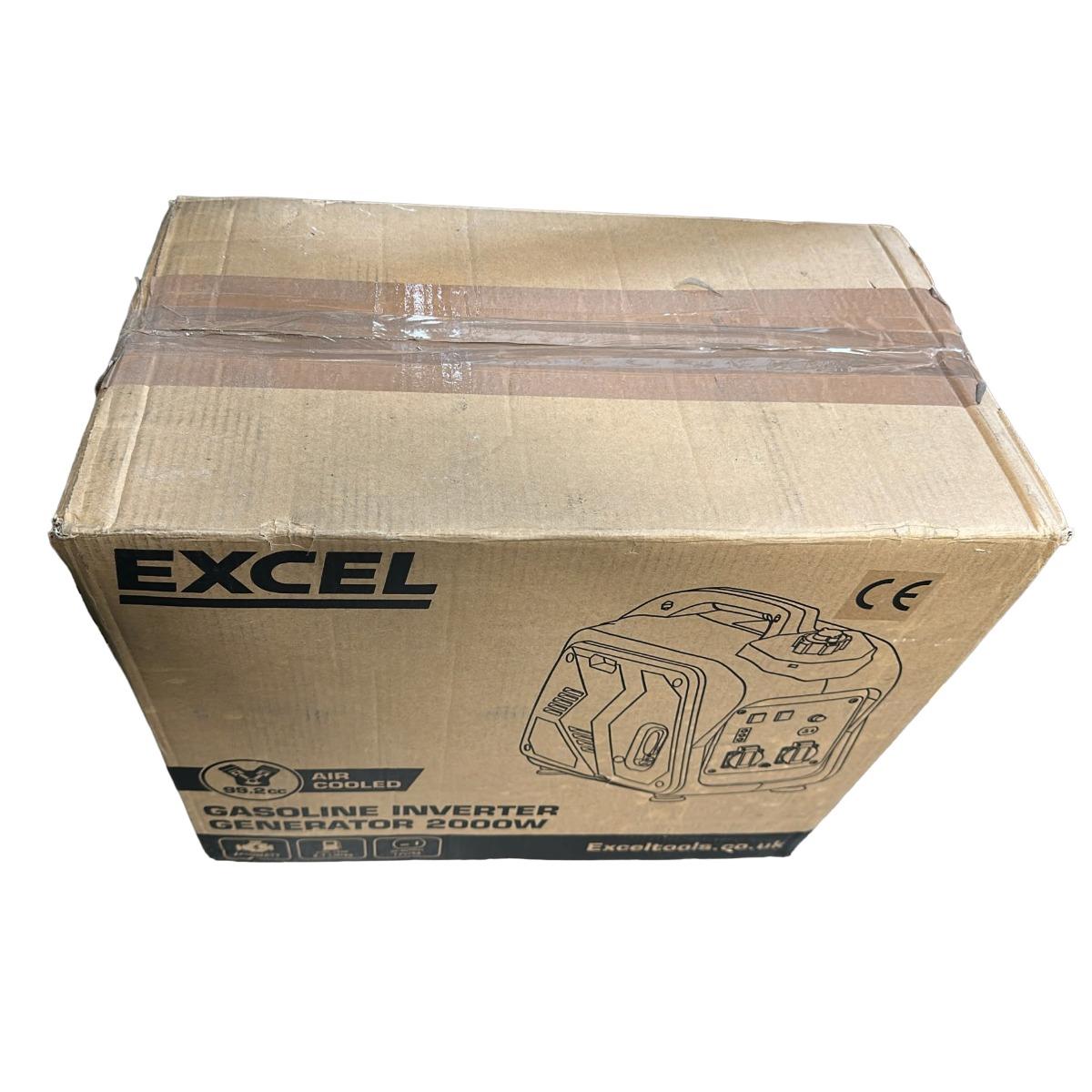 Excel Petrol Inverter Generator 4-Stroke Engine - 2000W Power Output, 99CC for Reliable Outdoor use Item Condition Box Opened Never Used