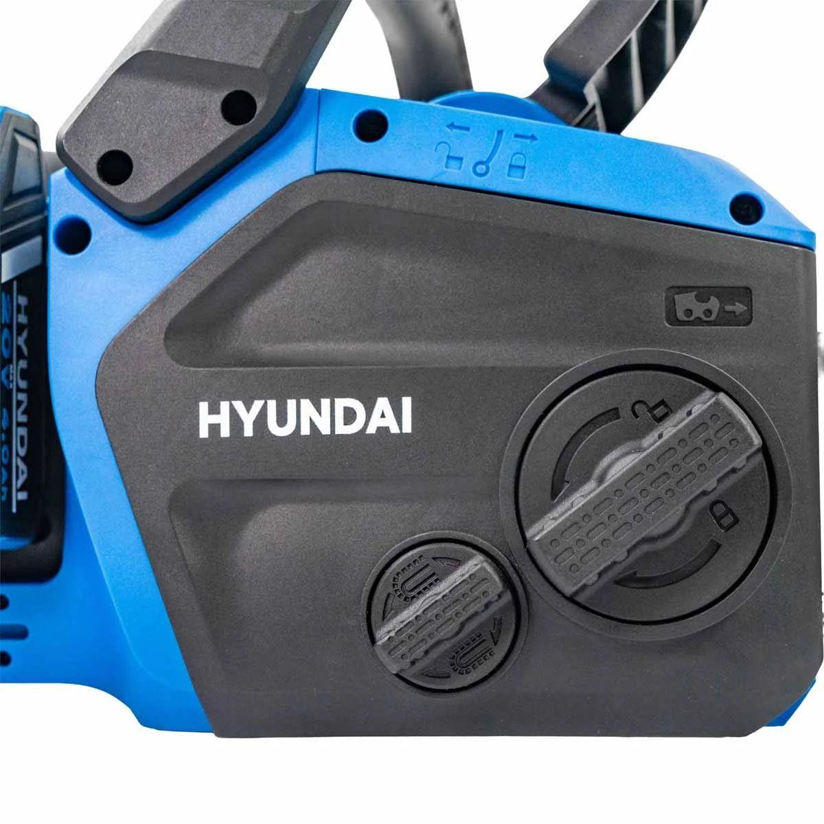 Hyundai HY40CCS350 2 x 20V 4Ah Brushless Cordless Chainsaw 350mm with 2 x 4.0Ah Batteries and Charger