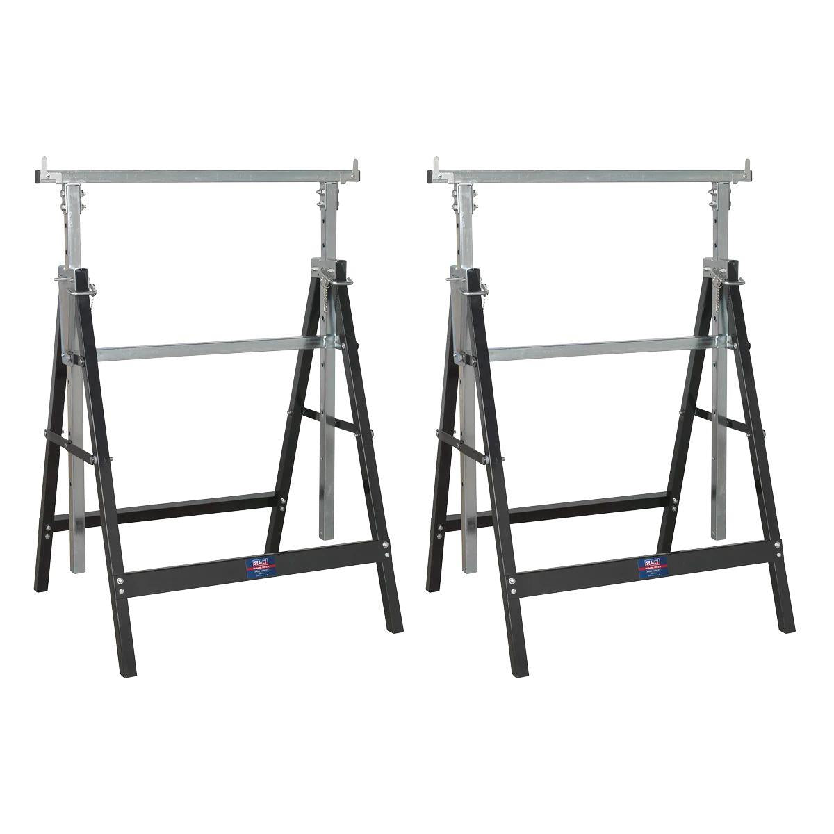 Sealey FDT32 Fold Down Telescopic Trestle 200kg Capacity Pair