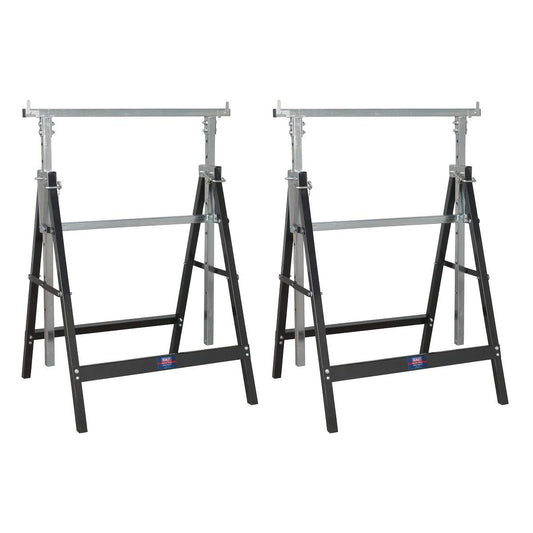 Sealey FDT32 Fold Down Telescopic Trestle 200kg Capacity Pair