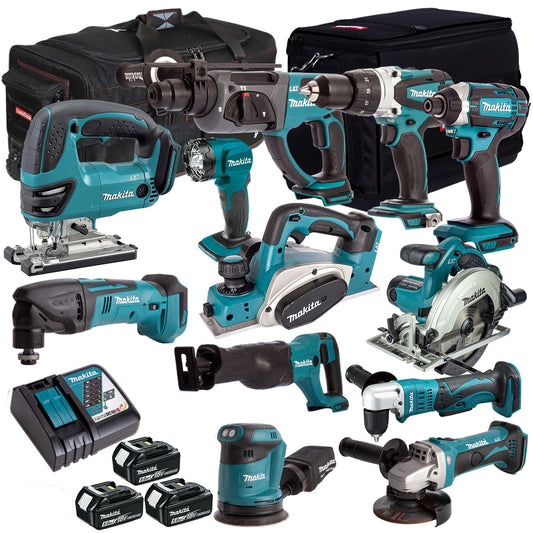 Makita 18V 12 Piece Combo Kit with 3 x 5.0Ah Battery & Charger MAKDEAL 55M