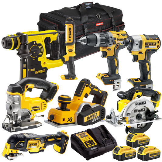 Dewalt 18V 8 Piece Power Tool Kit with 3 x 4.0Ah Battery & Charger DEW-KIT-3