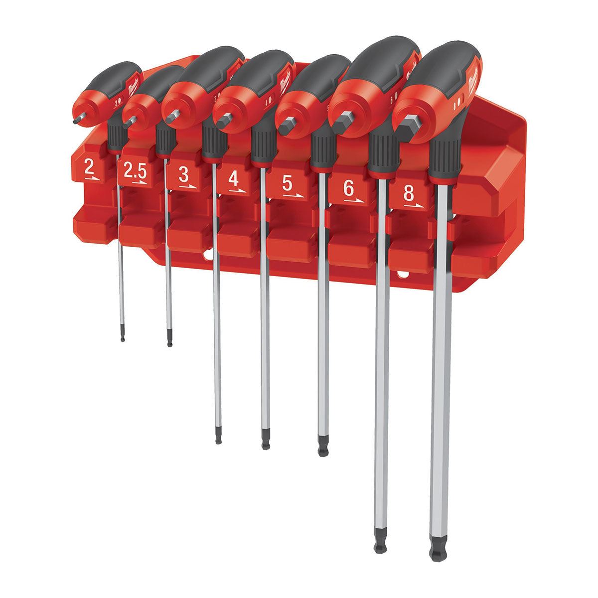 Milwaukee 7 Piece Hex Key Wrenches with Comfort Grip Set 4932498677