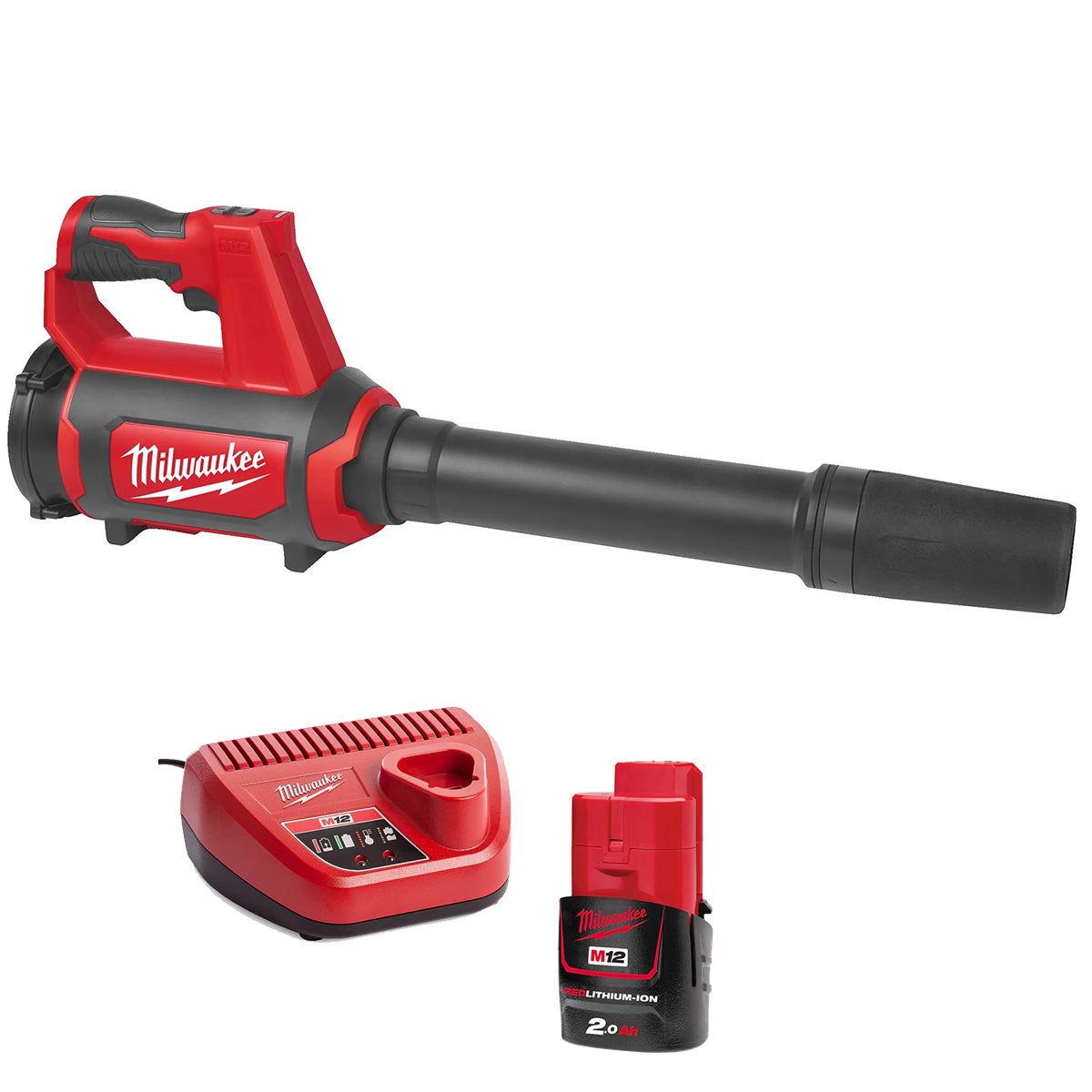 Milwaukee M12BBL-0 12V Blower with 1 x 2.0Ah Battery & Charger