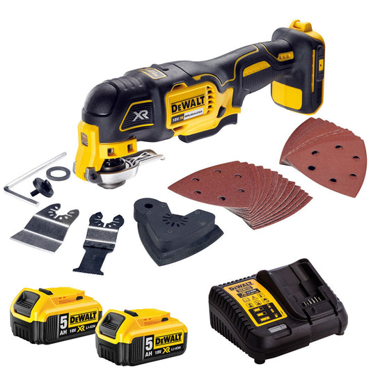 Dewalt DCS355N 18V Brushless Oscillating Multi-Tool With 2 x 5.0Ah Batteries & Charger