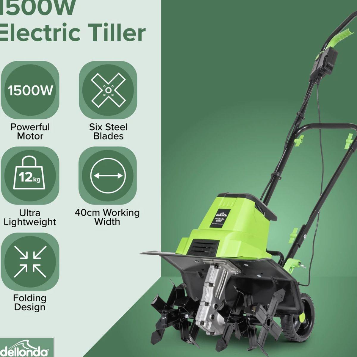 Sealey DG217 Dellonda Electric Tiller/Cultivator 230V/1500W