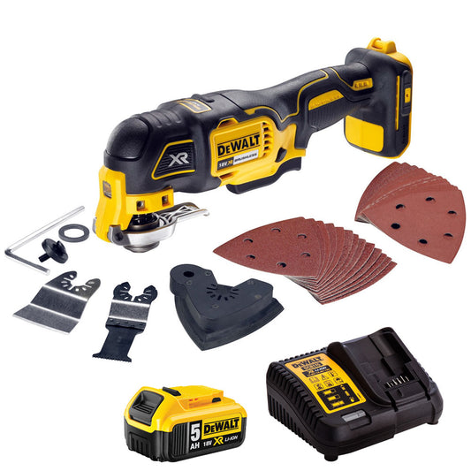 Dewalt DCS355N 18V Brushless Oscillating Multi-Tool With 5.0Ah Battery & Charger
