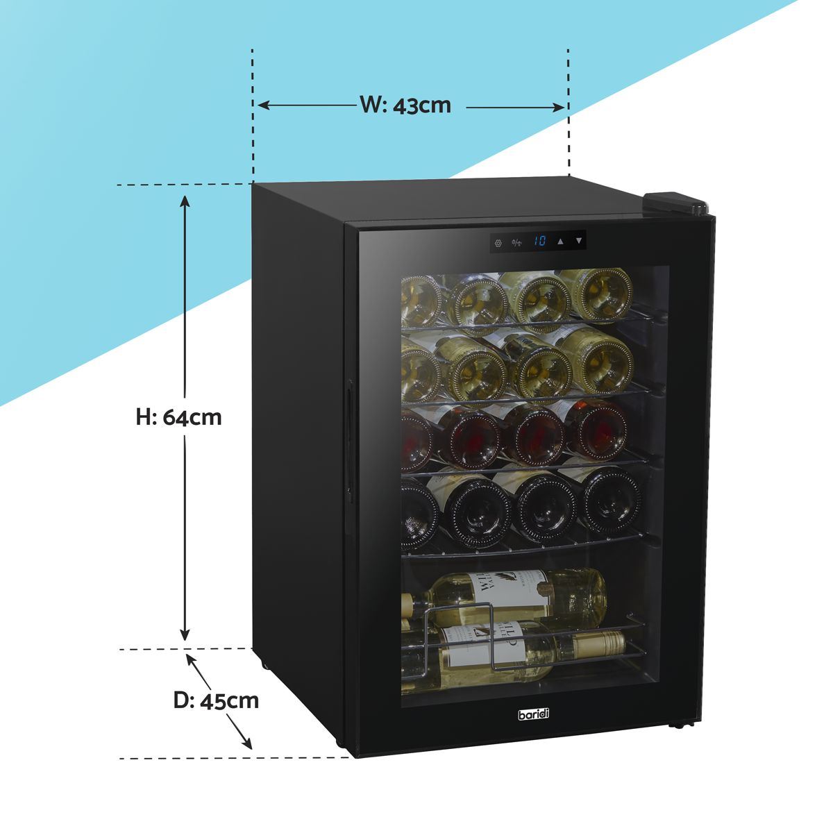 Sealey DH8 Baridi 20 Bottle Tabletop Fridge & Cooler 220-240V