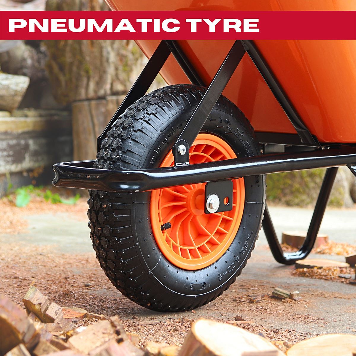 Excel Heavy Duty  Wheelbarrow with Galvanized Steel Tray