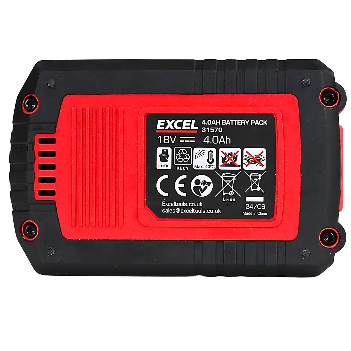 Excel 18V 4.0Ah Li-ion Battery Item Condition Used